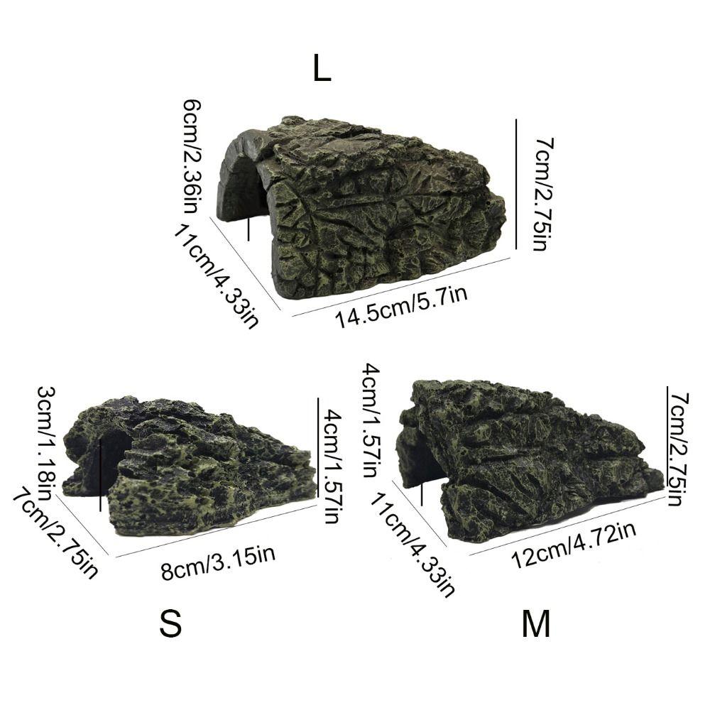 Каменная форма пещера для укрытия рыб Искусственная смола Черепаха Убежище Дом Черепаха Пещера Черепахи