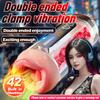 Automatic Male Masturbator Mouth Vagina Double-Headed Penetration Channel Vibrating Heating Blowjob Moaning Pocket Pussy Sex Toy