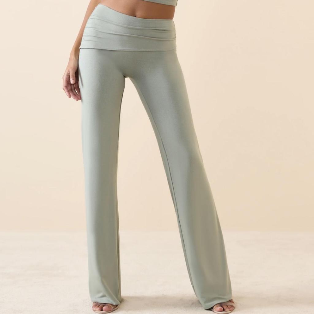 Женские брюки для йоги клеш с высокой талией Regina: Слимминг, Дышащий, Телесный, Европейский и Американский Фитнес Стиль