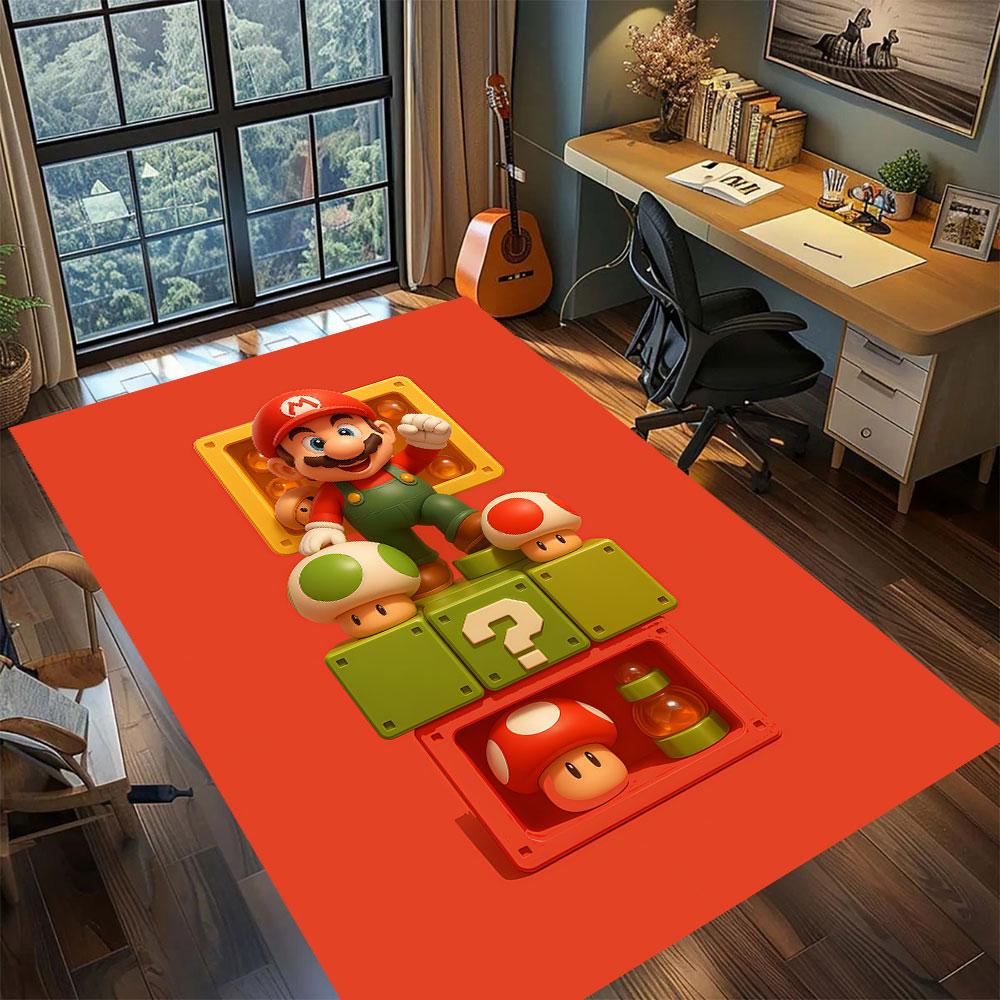 Mario anime character Carpet for Living Room Bedroom Home Decor Cool Movie Mat Play Floor Mat