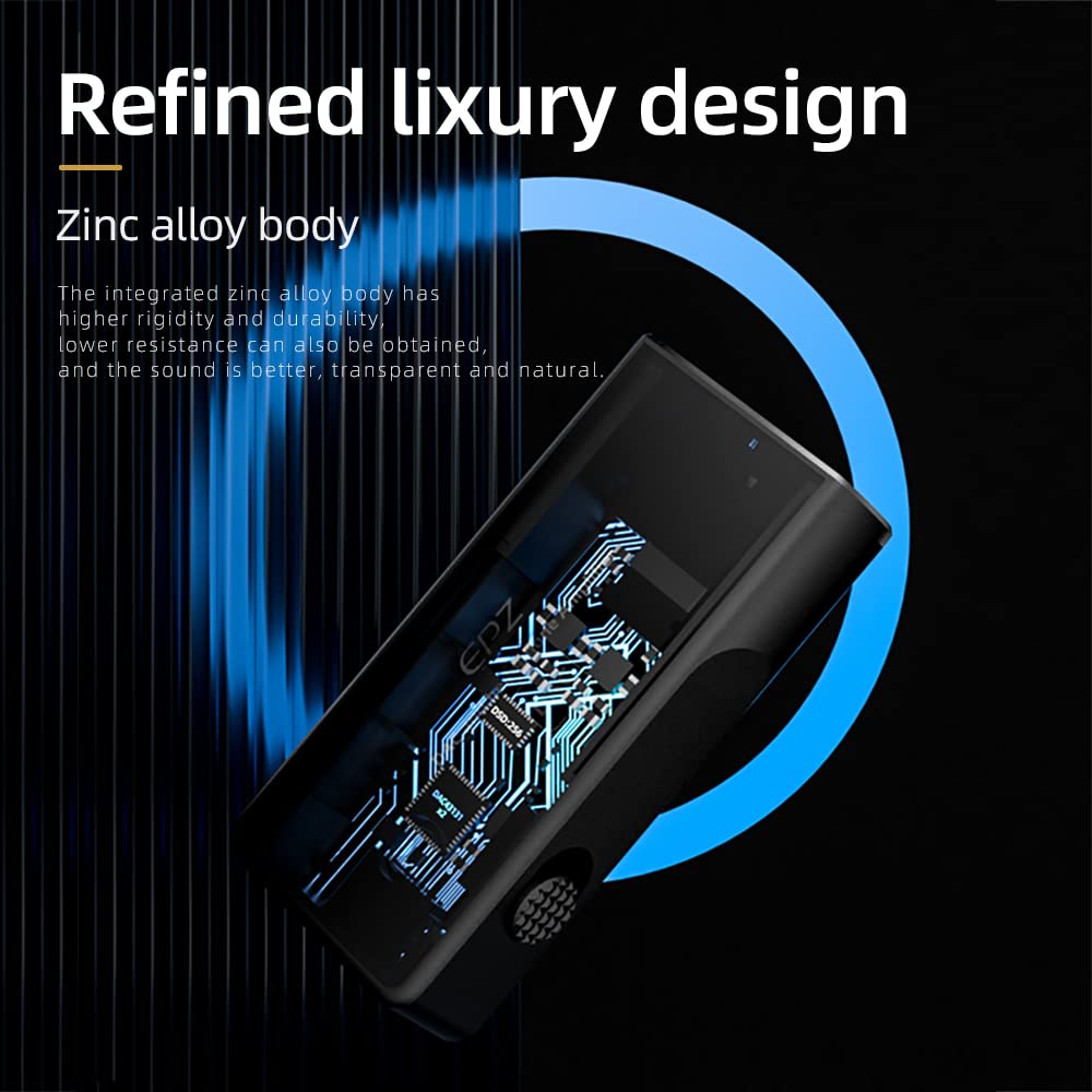 Hifi Kingdom EPZ TP20 Portable Headphone Amplifier Dual Type C for Android 32bit/384Khz/DSD256 3.5mm&4.4mm Output, (BLACK)