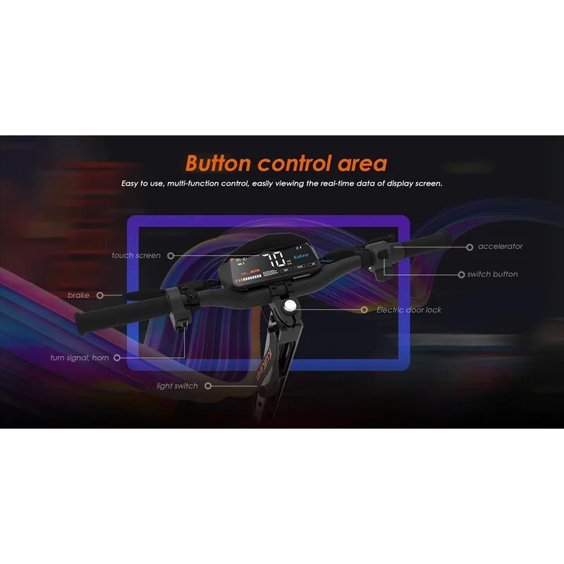 Склад в ЕС Электросамокат KuKirin G4 2000 Вт Мотор 60 В 20 Ач Аккумулятор 75 км Максимальный запас хода 70 км/ч Максимальная скорость 11" Внедорожные вакуумные шины
