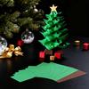 DIY Paper Christmas Tree Handmade Origami Tree Kit Fold 3D Christmas Paper Craft Set Holiday Desk Decoration for Craft Lovers Adults