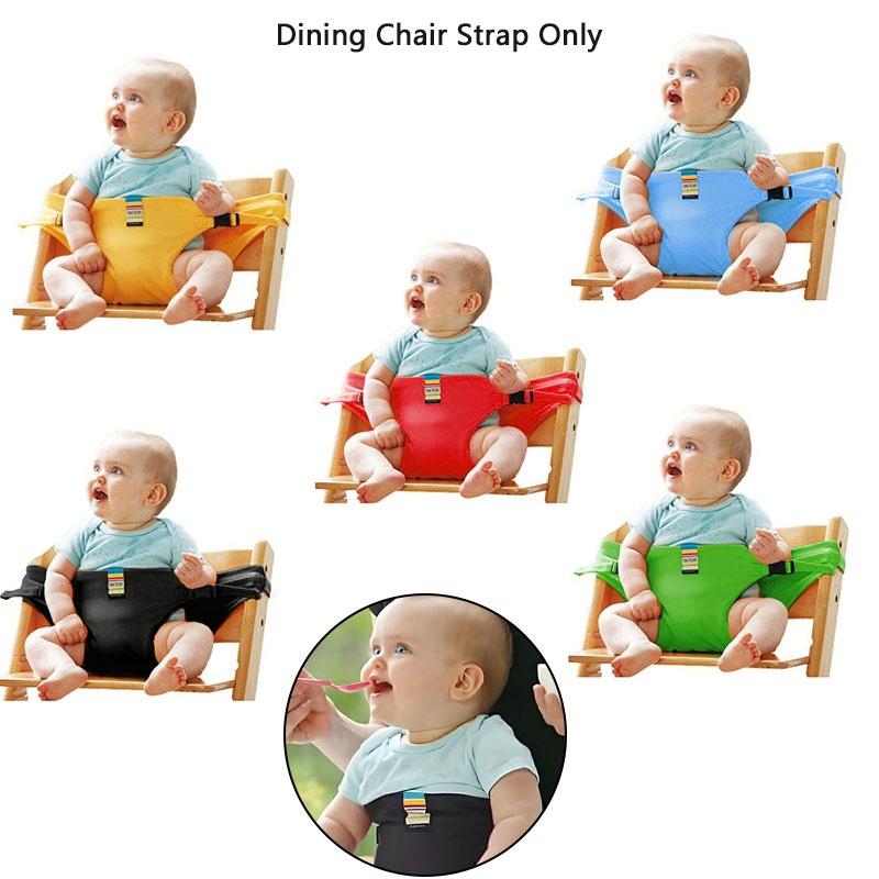 Складной детский безопасный стульчик для кормления с портативным дизайном и полиэстеровой тканью ярких цветов