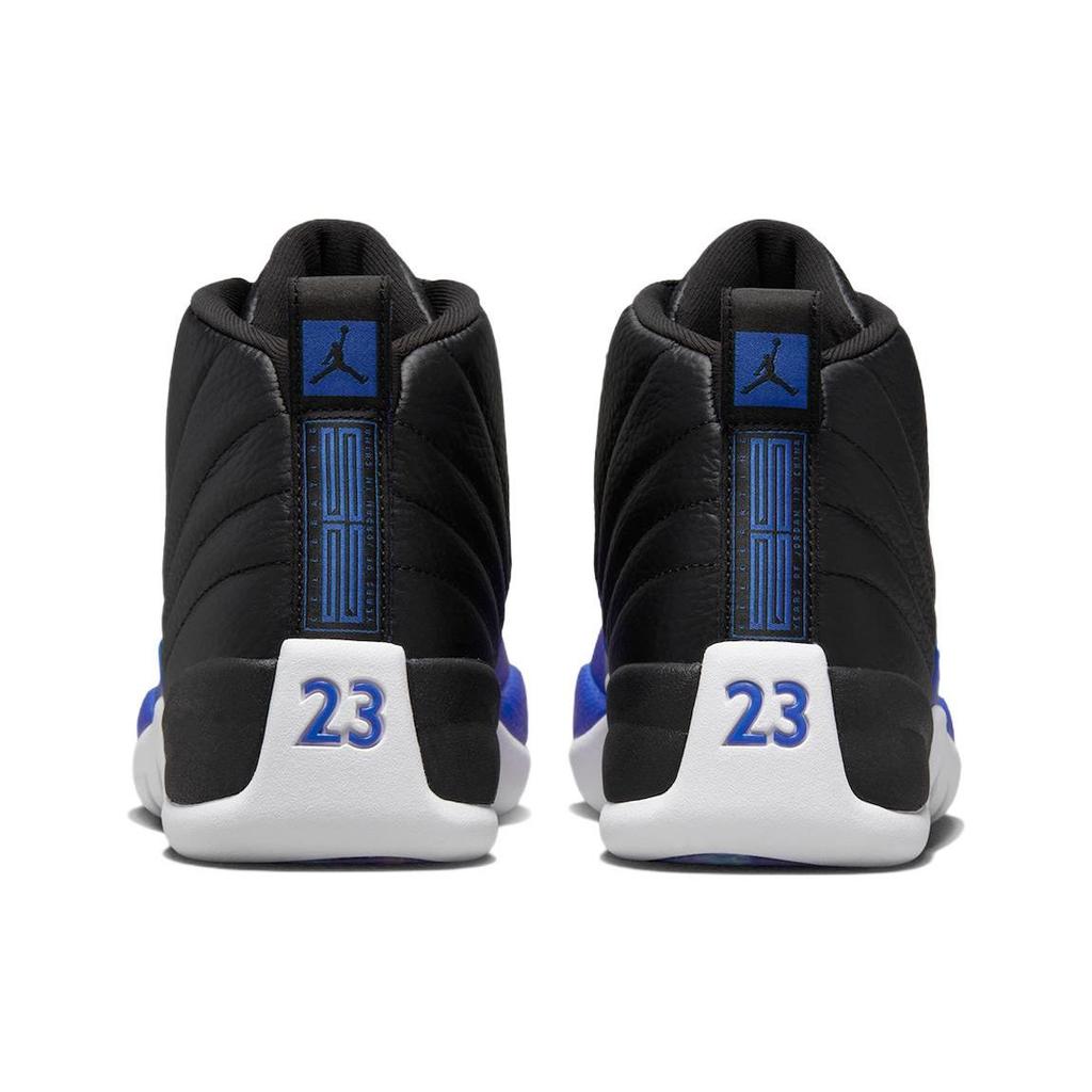Air Jordan 12 Retro Hyper Royal Women Sneakers Black Metallic-Silver White AO6068-004