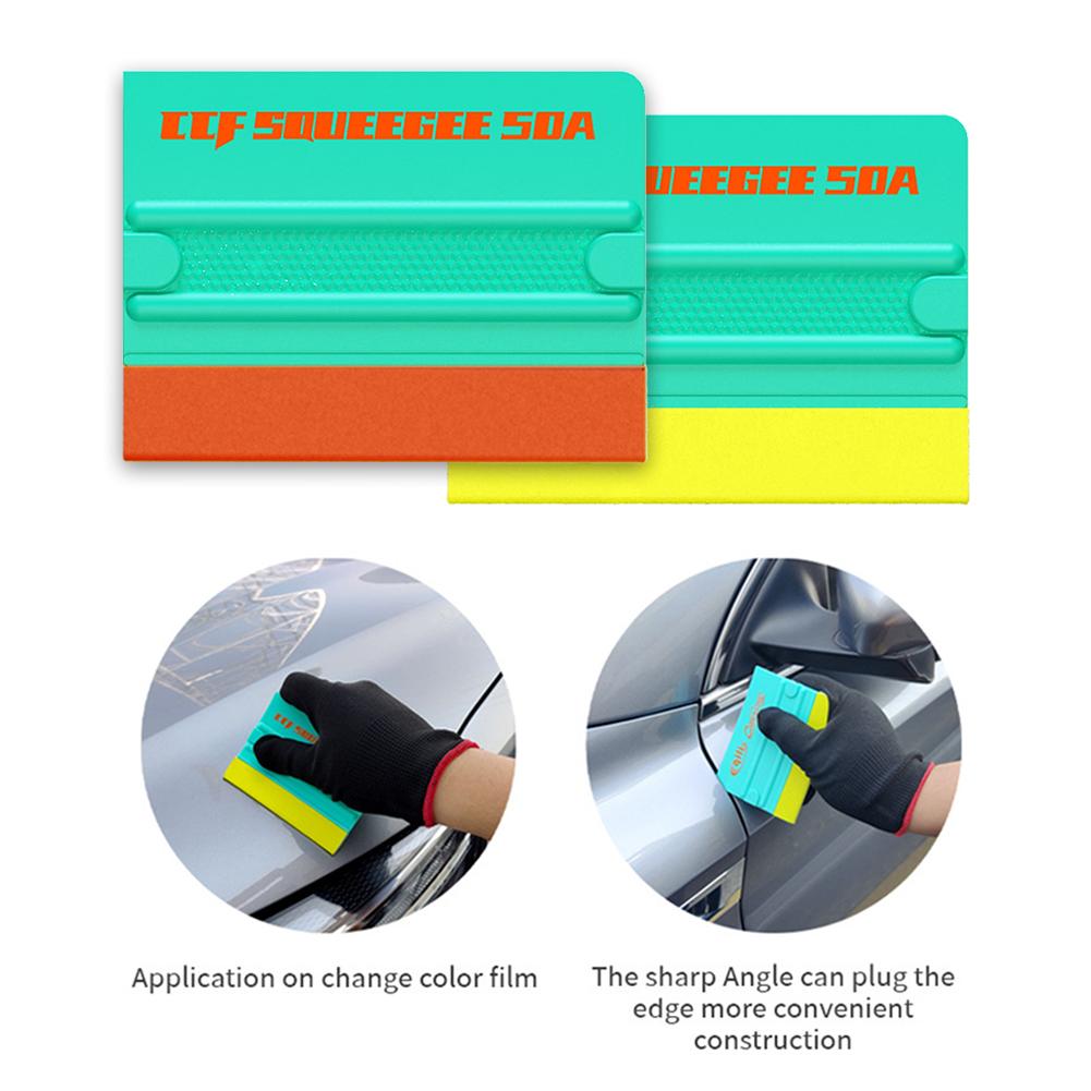 1PC Car Film Squeegee Dual-Blade Magnetic Color Change Film Tucking Edge Sealing Bubble Removal Tool