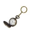 Metal Vintage Bike Pocket Watch Keychain Gold