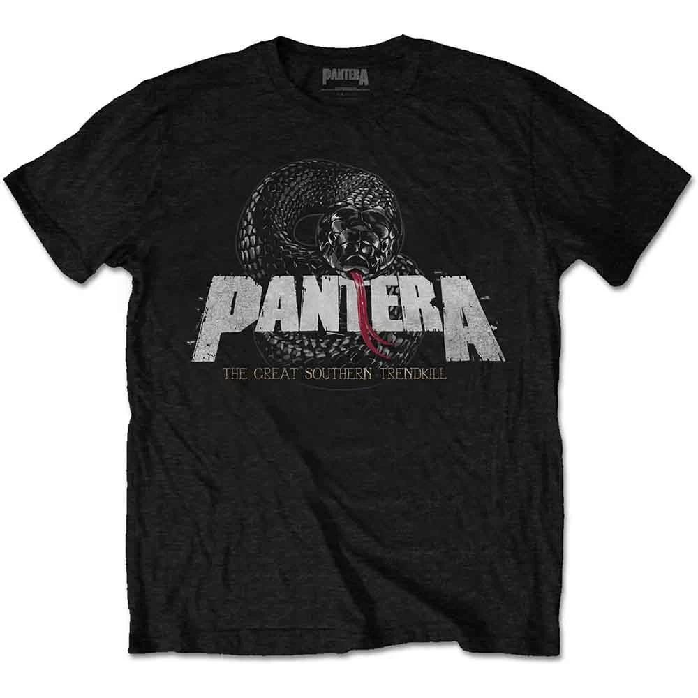 Футболка Pantera Great Southern Trendkill Змея Логотип Группы Официальная Мужская Черная