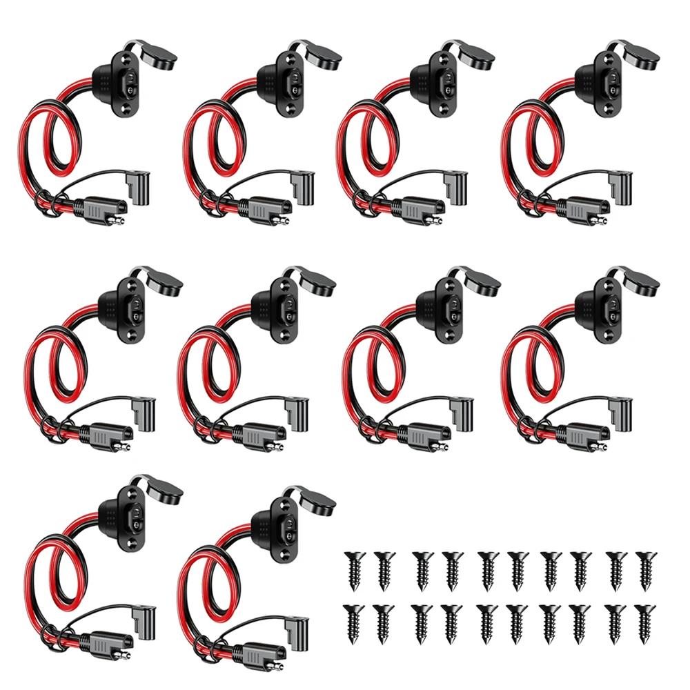 Жгут с быстроразъемным разъемом SAE Адаптер SAE Штекер к гнезду Кабель 1 фут 12AWG Удлинитель SAE