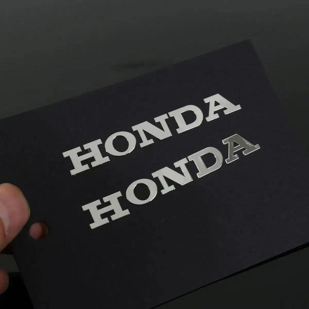 Silver Reflective Car Stickers for HONDA, Suitable for Modifying Motorcycle, Racing Helmet Fuel Tank Exhaust Pipe Decoration.