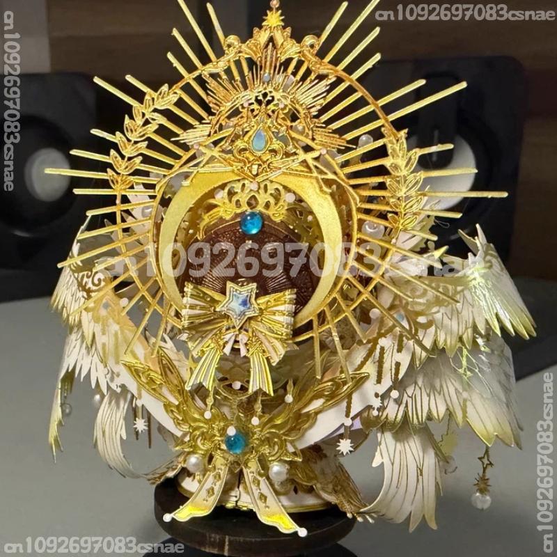 New 3D Metal Puzzle Angel Demon Meow City Diy Handmade Assembled Metal Model Desktop Decor Figurine Gift For Teens Adults