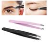 1PC Eyebrow Tweezers Hair Beauty Tilt Puller Stainless Steel Eyebrow Trimmer Clip Pro Hair Removal Makeup Tool Flat Tips TSLM