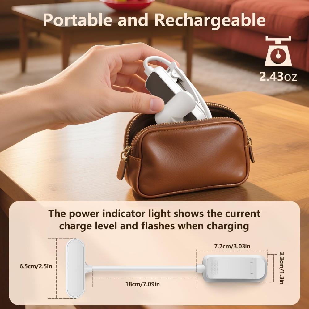 USB Rechargeable 20 Led Clip On Book Light Adjustable Brightness Reading Light Portable Read Light Kids Book Lamp Night Light
