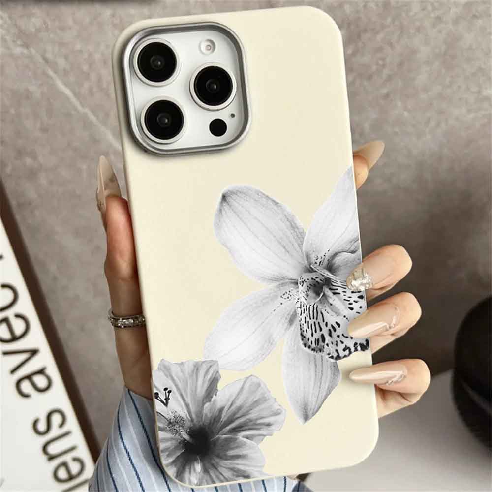 Прозрачный узорчатый цветочный чехол для телефона, кожаный чехол для Samsung Iphone Xiaomi, устойчивый к царапинам чехол для мобильного телефона, чехол для телефона