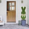 2 Pcs Artificial Bunny Topiary Tree with Spike UV-Resistant Spring Faux Boxwood Bushes Fake Rabbit Shaped Shrubs for Garden Patio Front Porch Indoor