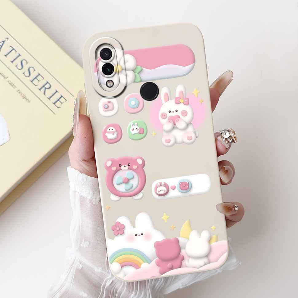 For Xiaomi Redmi Note 7 6.3" Casing Cute Cartoon Shockproof Back Cover For Redmi Note 7 note7 Flower Soft Silicone Phone Cases