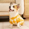 Dog Clothes Corgi Dou Autumn and Winter Plaid Pullover Medium Dog Two Feet Warm Pet Clothing