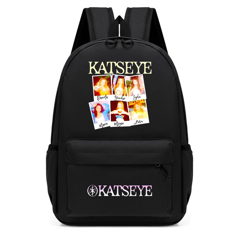 KATSEYE K-Pop Girl Group Print Kindergarten Backpack Kids Cartoon School Bag Lightweight Daypack for Toddler Gift 60123-15