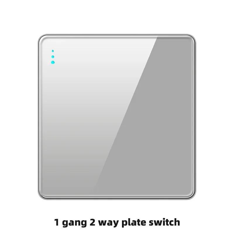 Роскошная серая панель из закаленного стекла, электрическая розетка UK 13A, двойная 5-контактная розетка и выключатель, универсальная настенная розетка USB C EU