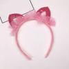 Девушки милые кошачьи уши в форме марлевых повязка на голову с блестками повязка для волос обруч аксессуары