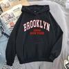 Men’s Letter Print Hoodie Drawstring Long Sleeve Casual Hooded Sweatshirt for Winter Fall Men’s Clothing