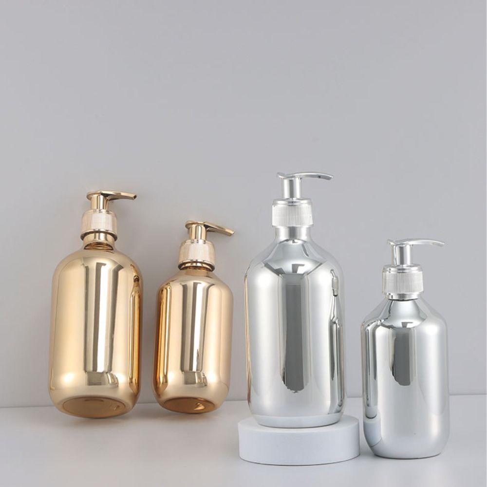 Soap bathroom Gold Chrome Plastic Bathroom Shampoo Bottle Body Wash Dispensers Hand Soap Dispensers