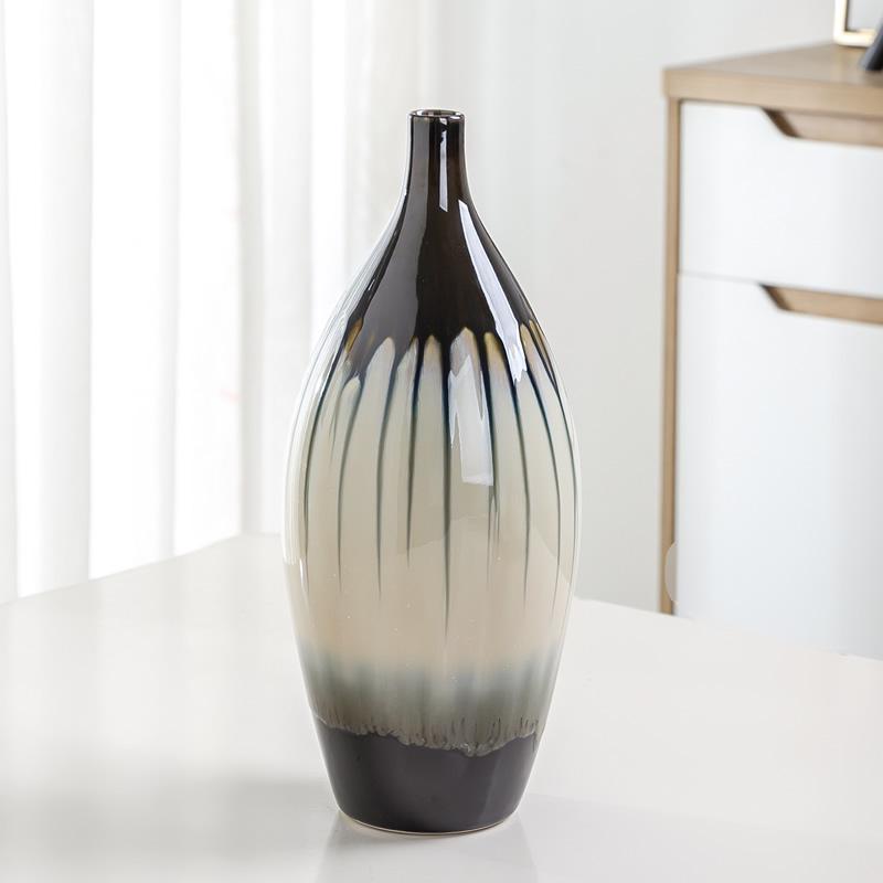 Ретро-ваза из керамики Jingdezhen для сухих цветов - Ручная работа, декор для гостиной или прихожей