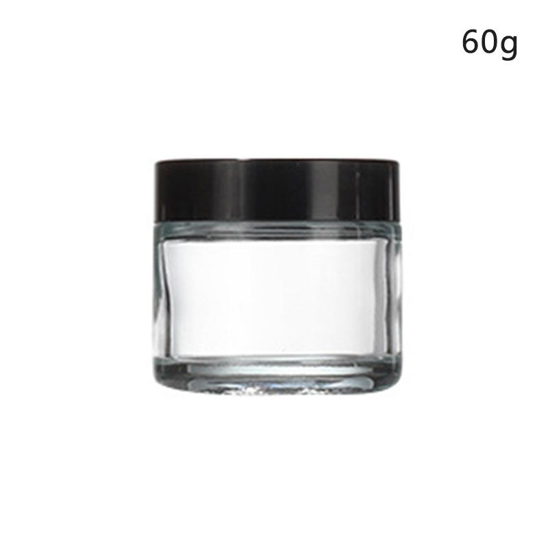 Plastic Empty Jars With Black Lids Canister Face Cream Container Storage Box Portable Travel Bottle Home Supply Makeup Tool