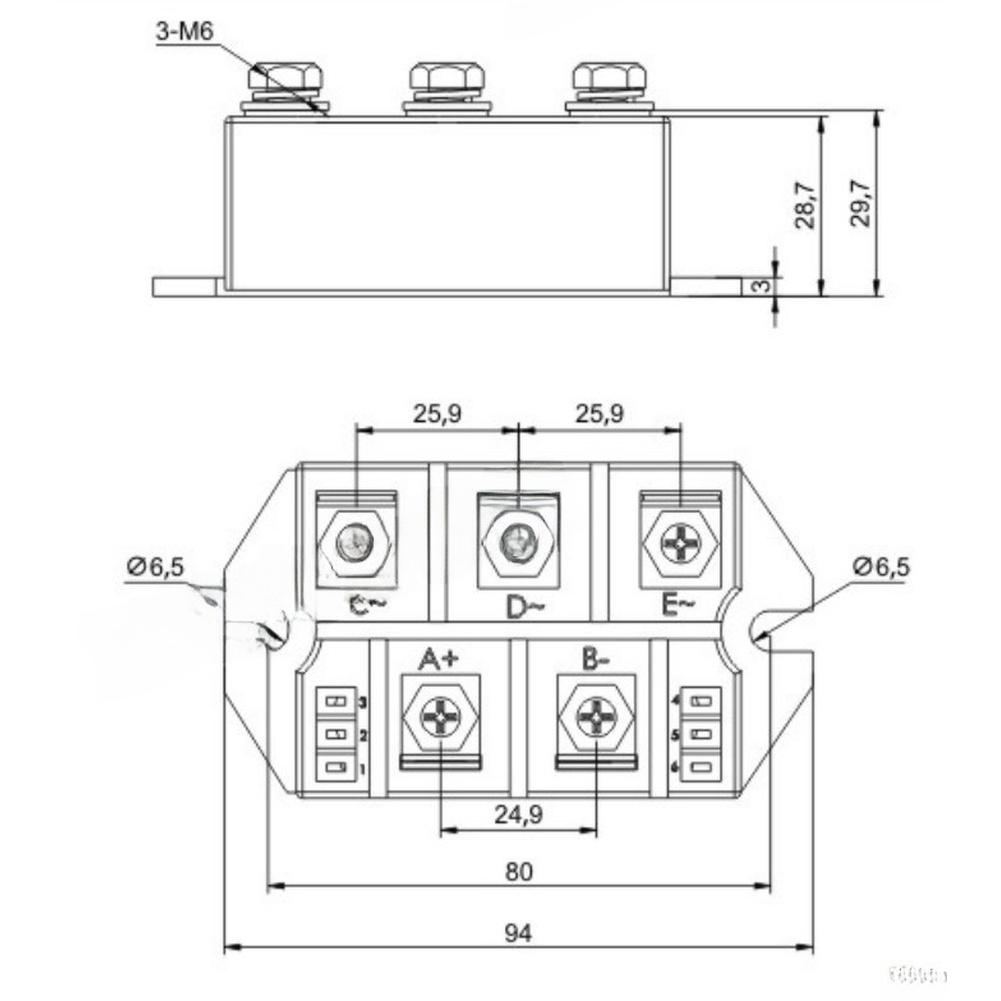 Трехфазный выпрямительный мостовой модуль MDS250A 1600V Для нагрева индукционных плит Для электромагнитных печей Электронный компонент