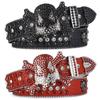 Women's Jeans Skull Head Buckle Rhinestone Belt Y2K Belt Shiny Rivet Design Pu Belt Artificial Diamond Belt Punk Rock Men's Belt