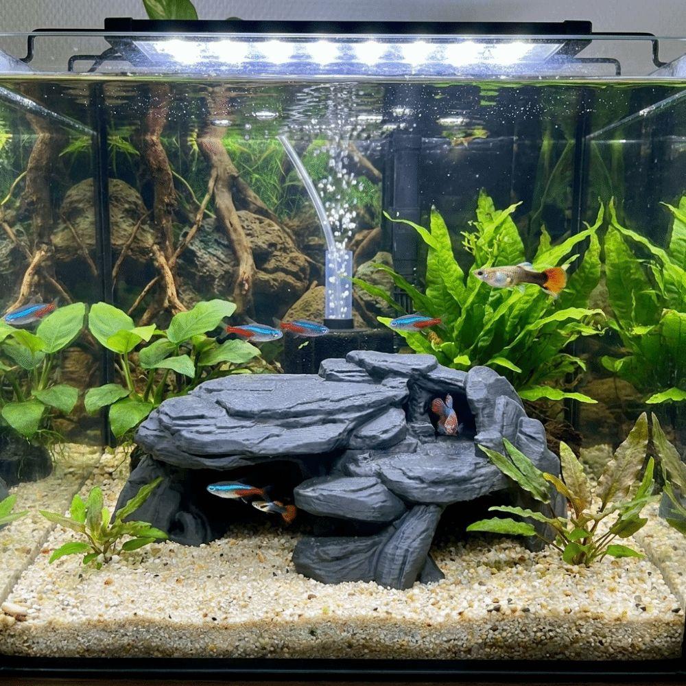 Realistic Texture Fish Tank Rockery Ornaments Reptile Resting Place  Turtle Resting Terrace