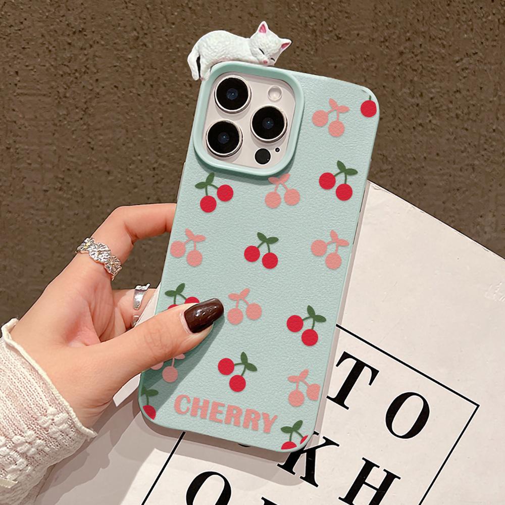 3D Чехол для телефона для iPhone 11 13 17 Pro Max 17 Air Case iPhone 13 15 16 Pro Max 12 14 Pro Max 14 15 Plus Милый 3D Котенок Мультяшный Кожаный