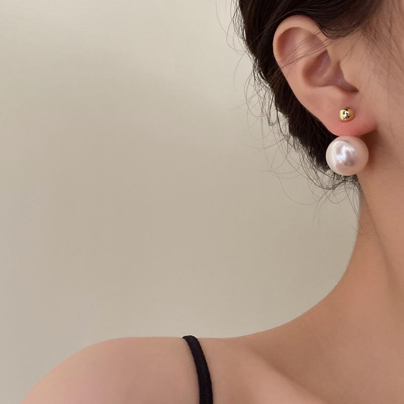 Новые модные тонкие серьги с круглым жемчугом Джокер, милые элегантные темпераментные женские серьги-подвески