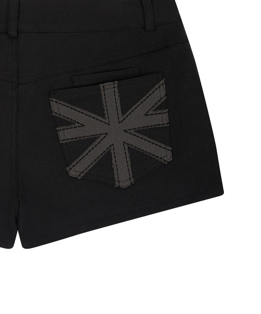 LUVISTRUE El Pocket Patch Belt Shorts(Black)