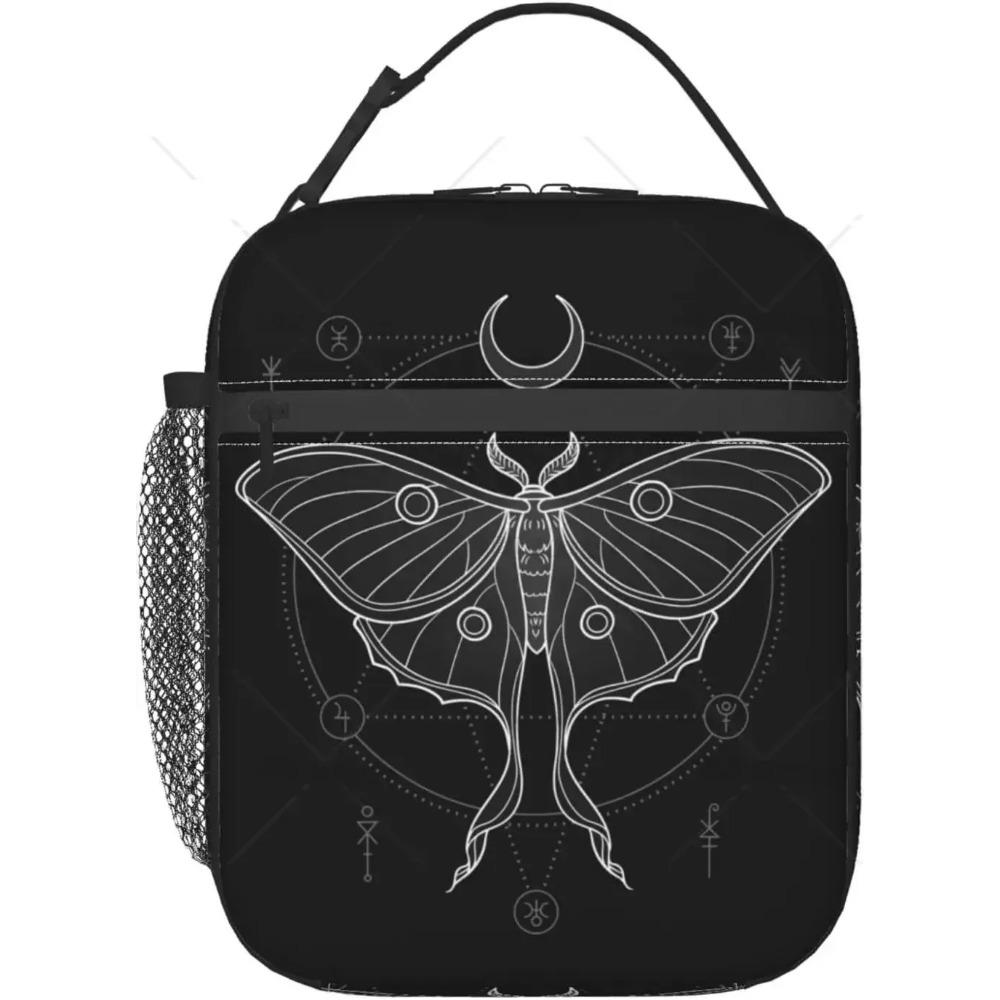 Черная Моль Луна Изолированная Сумка Для Обеда Многоразовый Высококачественный Ланч-бокс Для Работы Школы Офиса Дорожная Сумка-тоут для Женщин и Мужчин