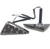 Set of 2 11 LED One Side Universal Motorcycle Turn Signals Side Markers Triangle Clear