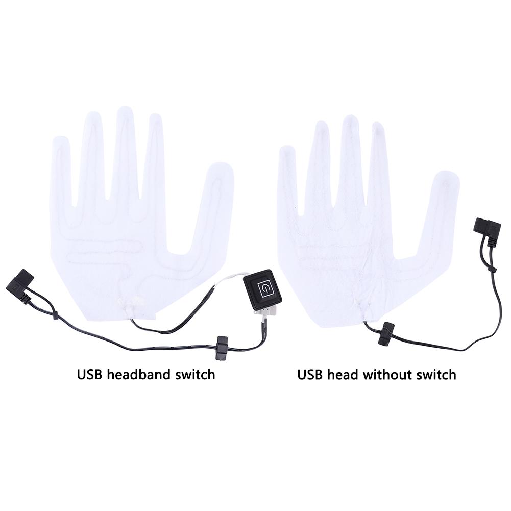 Heating Pad Heated Gloves Pad Xmas Gift USB Heated Gloves Pad Hand Warmer Thermal Winter Warm Five-Finger Gloves Heating Pad