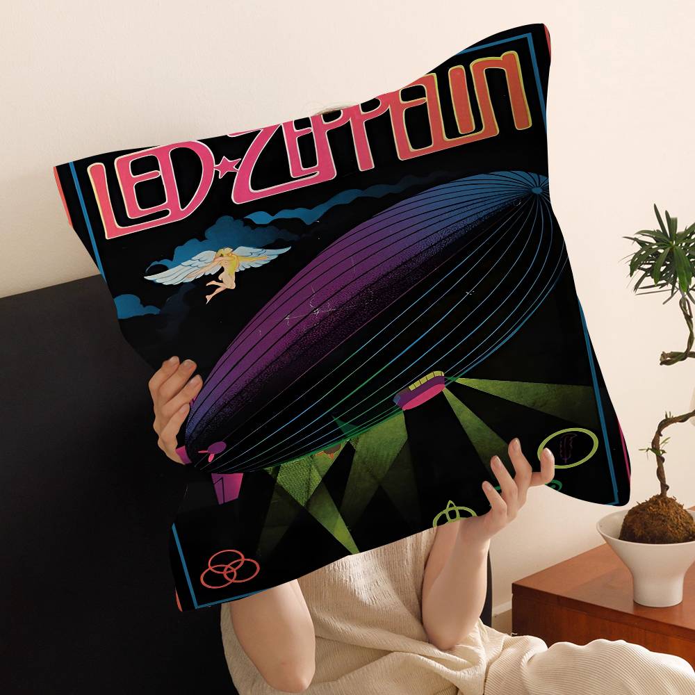 Подушки L-Led Z-Zeppelin Наволочки Мультяшные Декоративные для Дивана Дома Двусторонняя Печать Короткий Плюш Милая Наволочка