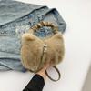 Autumn and Winter New Pretty Small Unique Portable Messenger Bag Sweet Cloud Fur Bag