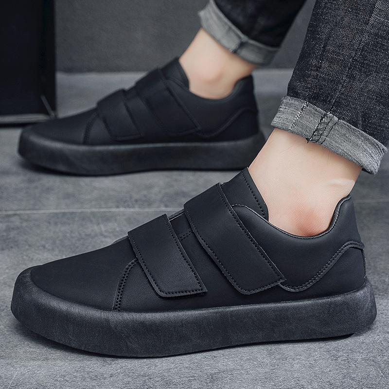 New Velcro Men's Board Shoes Fashion Casual Shoes Men's Shoes Korean Style White Shoes Sports Trendy Shoes