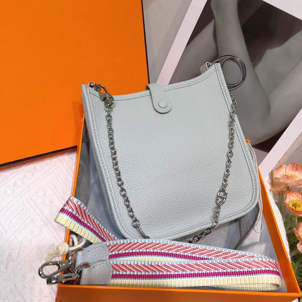 Сумка Evelyn из коровьей кожи первого слоя, женская сумка из натуральной кожи, сумка-ведро с узором личи, мини-повседневная на плечо/кроссбоди