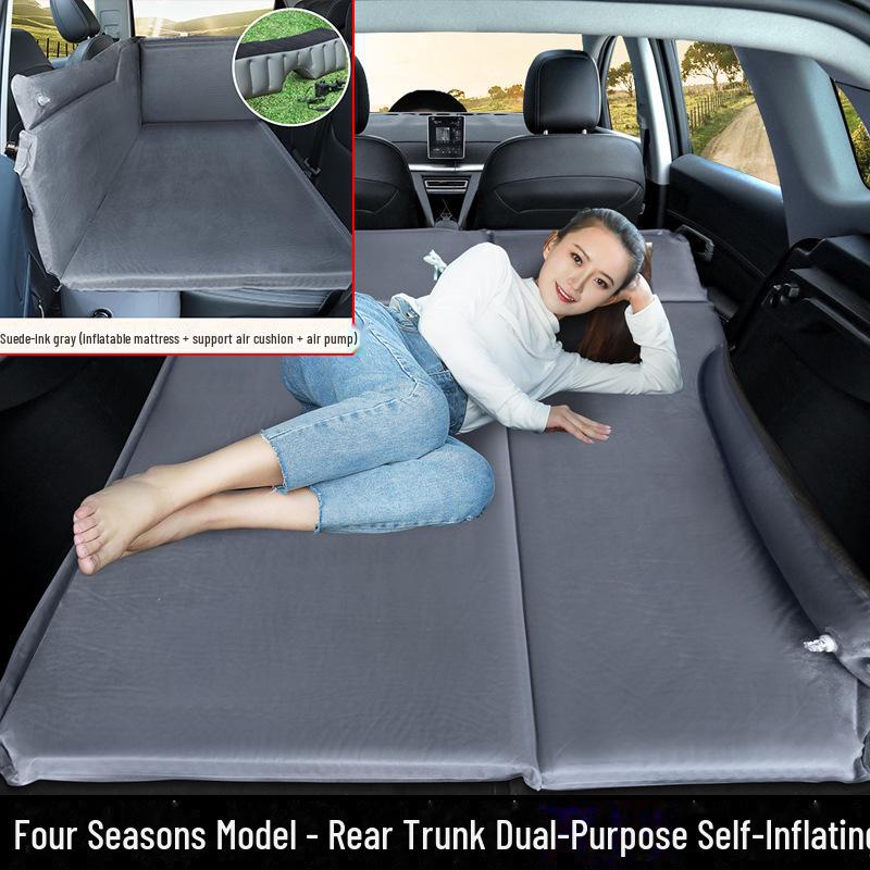 Универсальный автомобильный надувной матрас для багажника - дорожный спальный коврик