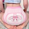 LittleForBig Adult Training Pants with a Cute Baby Bunny Design, Elastic Waist, Leak-Proof, Breathable, and Washable, Pink, Size L
