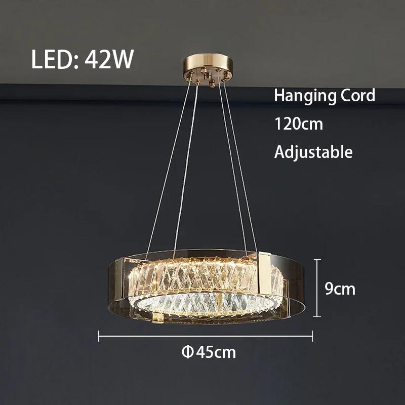 Nordic Crystal Ceiling Light Living Room Bedroom Luxury Chandelier Minimalist Pendant Light Home Decoration Furniture Appliances