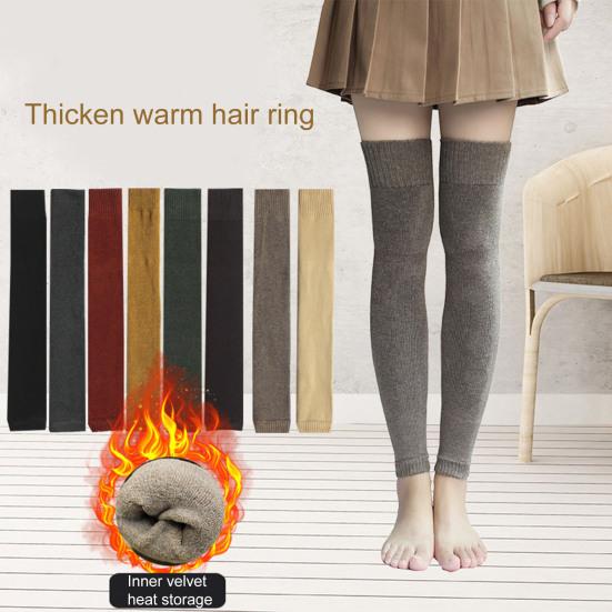 Женские носки, длинные носки на каждый день, утолщенные носки выше колена, тонкие сенсорные носки для повседневного ношения