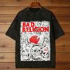 Mens T-Shirt Bad Religion Brain Surgery Washed T-Shirts Harajuku Summer Tees Streetwear Pattern Cotton Clothes Birthday Present
