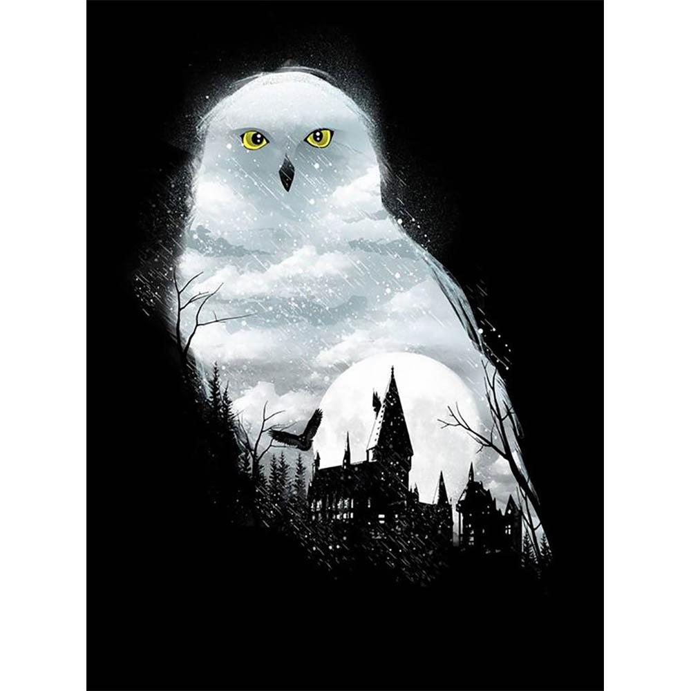 Handmade DIY Harry Potter Round Diamond Painting Kit Magician Cross Embroidered Deer Eagle Lion Diamond Mosaic Decoration