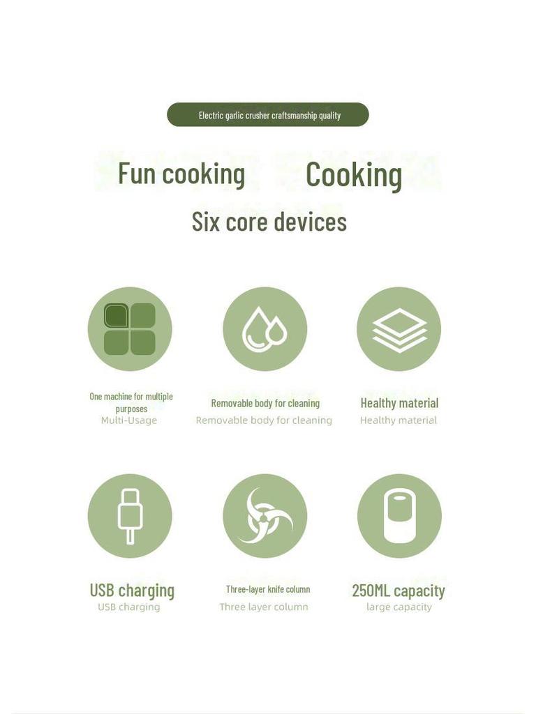Электрическая измельчитель и чесночница: Многофункциональная автоматическая мясорубка для чеснока и мяса