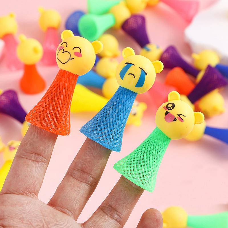 20Pcs Cartoon Mini Expression Bouncing Doll Toys for Kids Birthday Party Favors Baby Shower Gift Goodie Bag Piniata Fillers