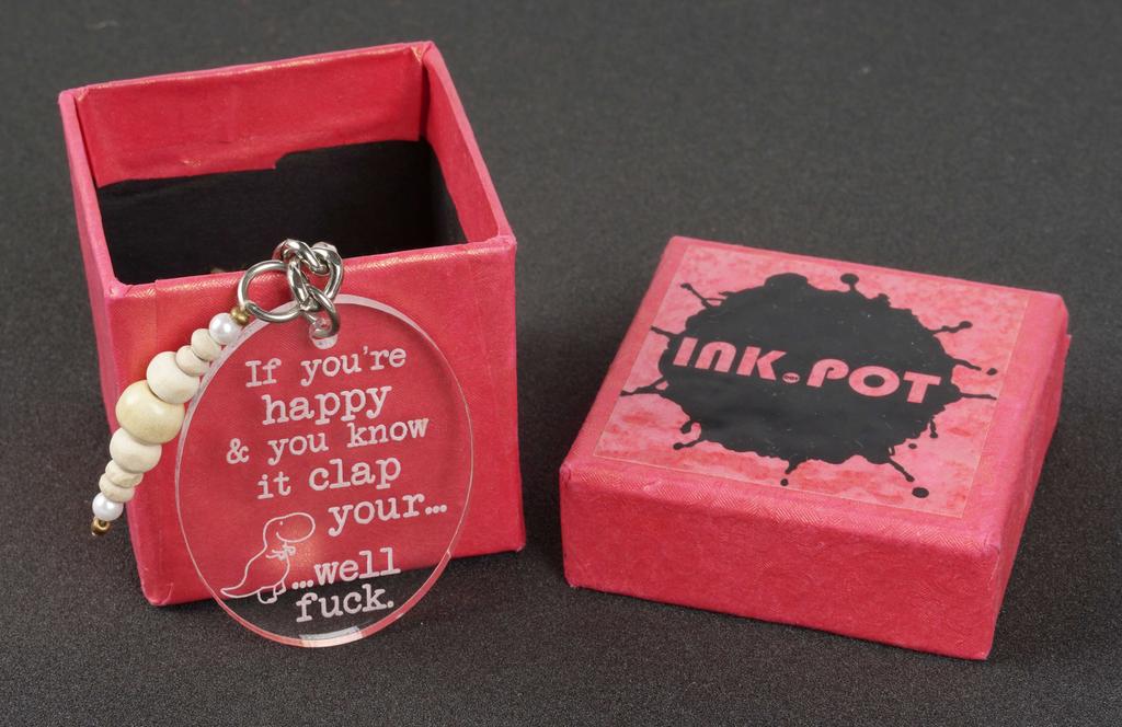 Inkdotpot Funny Keychain If You Are Happy & You Know It Clap Your ** Acrylic Engraved Keychain Funny Adult Humour Novelty